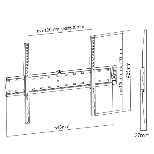 Soporte para TV lcd/led fijo con nivel hasta 70'' / 40kg