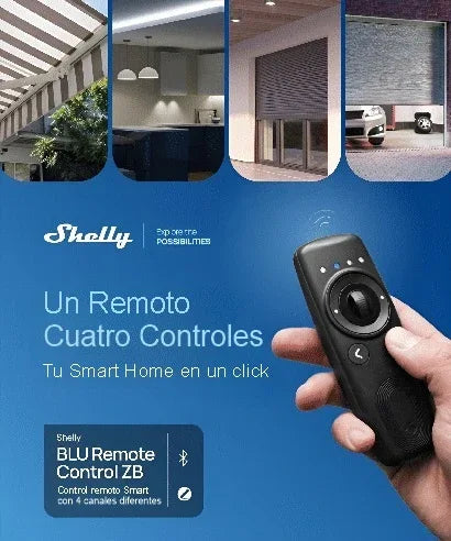 Control remoto inteligente Shelly Bluetooth y Zigbee - Tecatech-uy