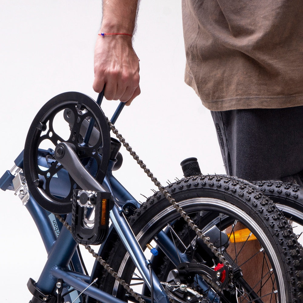Bicicleta plegable 7 velocidades rodado 20 azul