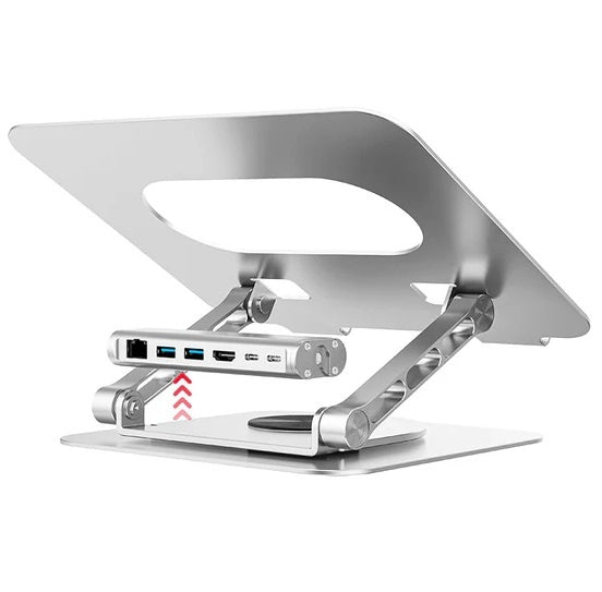 Soporte Unitek para Notebook 360° con HUB USB desmontable
