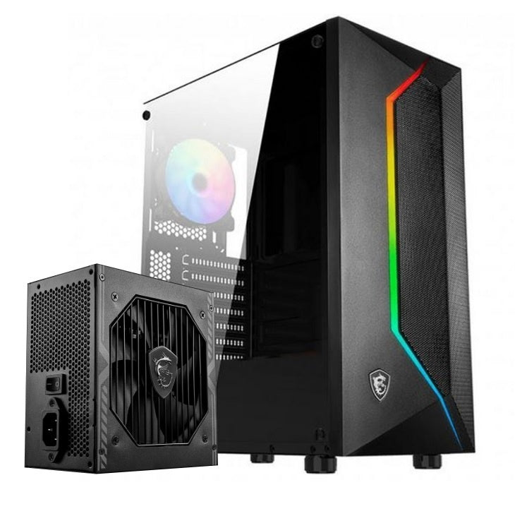 Gabinete MSI Vampiric ARGB + Fuente MAG 550W 80 Plus Bronze