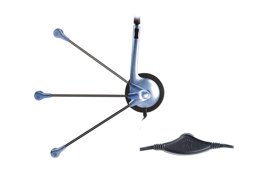 Auriculares Genius HS-02B con micrófono azul