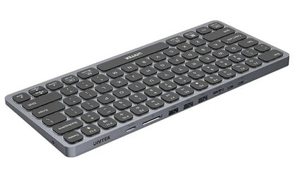 Teclado con HUB USB-C Unitek 9 en 1 PD 100W