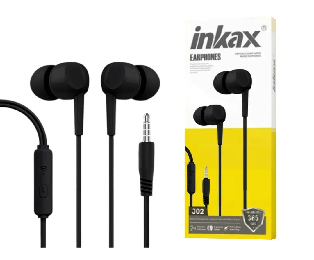 Auriculares Inkax Intra 3.5mm negro - Tecatech-uy