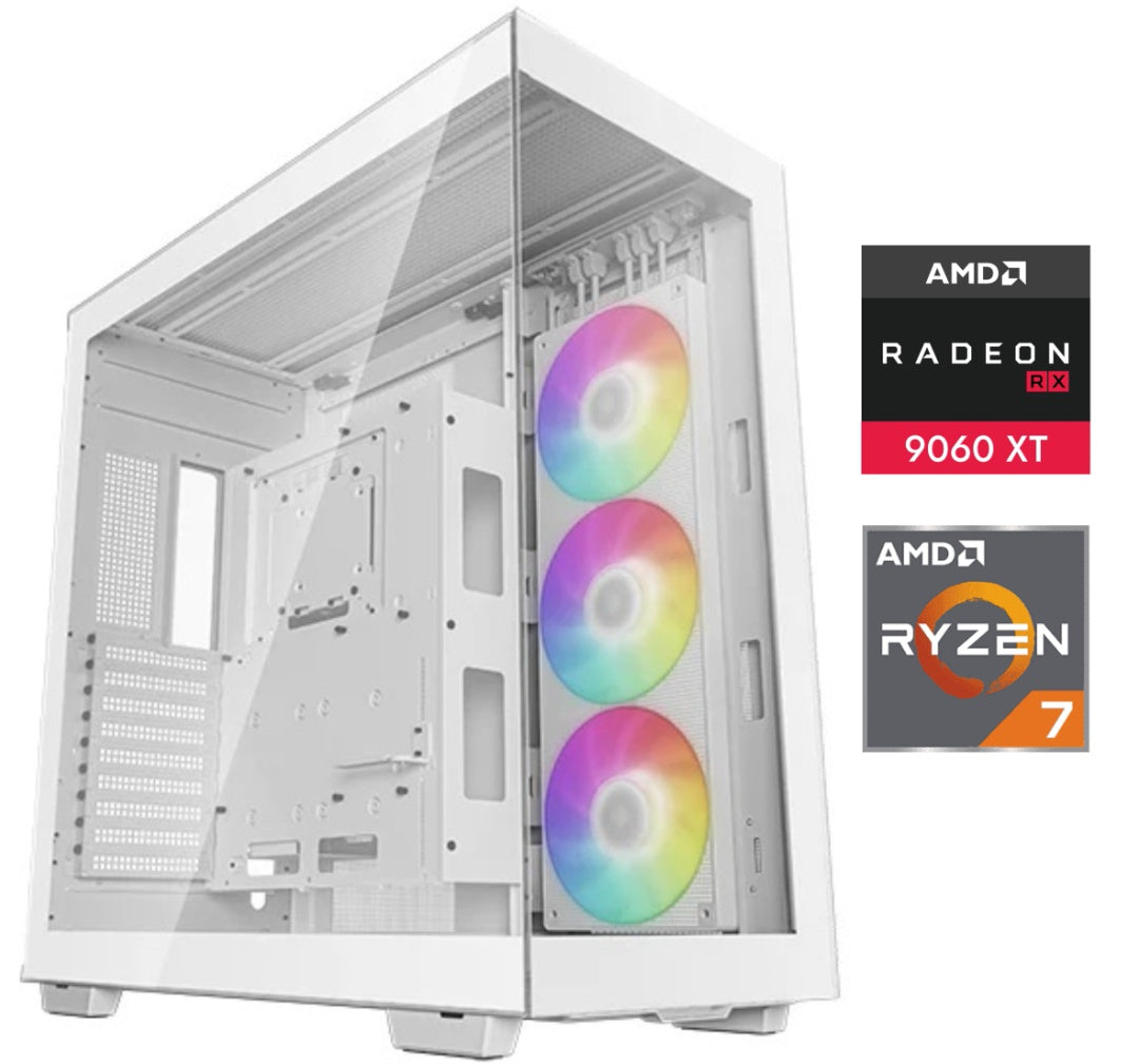Equipo Gamer Ryzen 7 9800X3D, 32GB, 2TB NVMe, RX9060XT 16GB