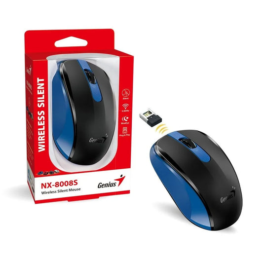 Mouse Genius NX-8008S inalámbrico silencioso azul - Tecatech-uy