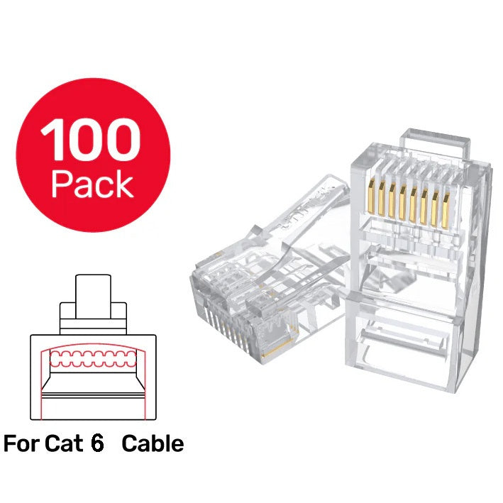 Conector RJ45 Unitek Cat 6 pass-through