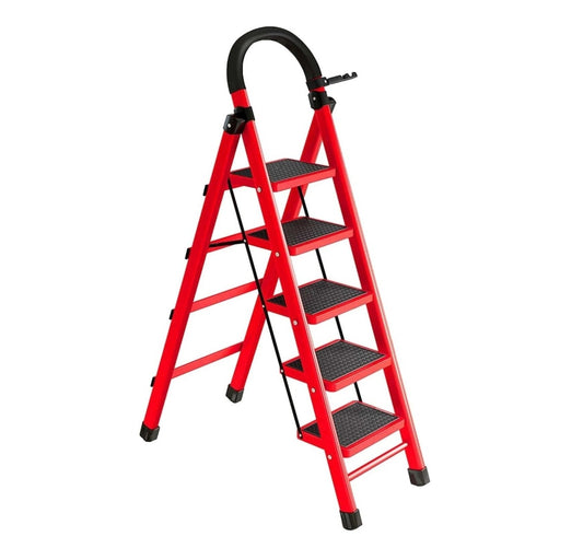 Escalera 5 escalones negra / roja