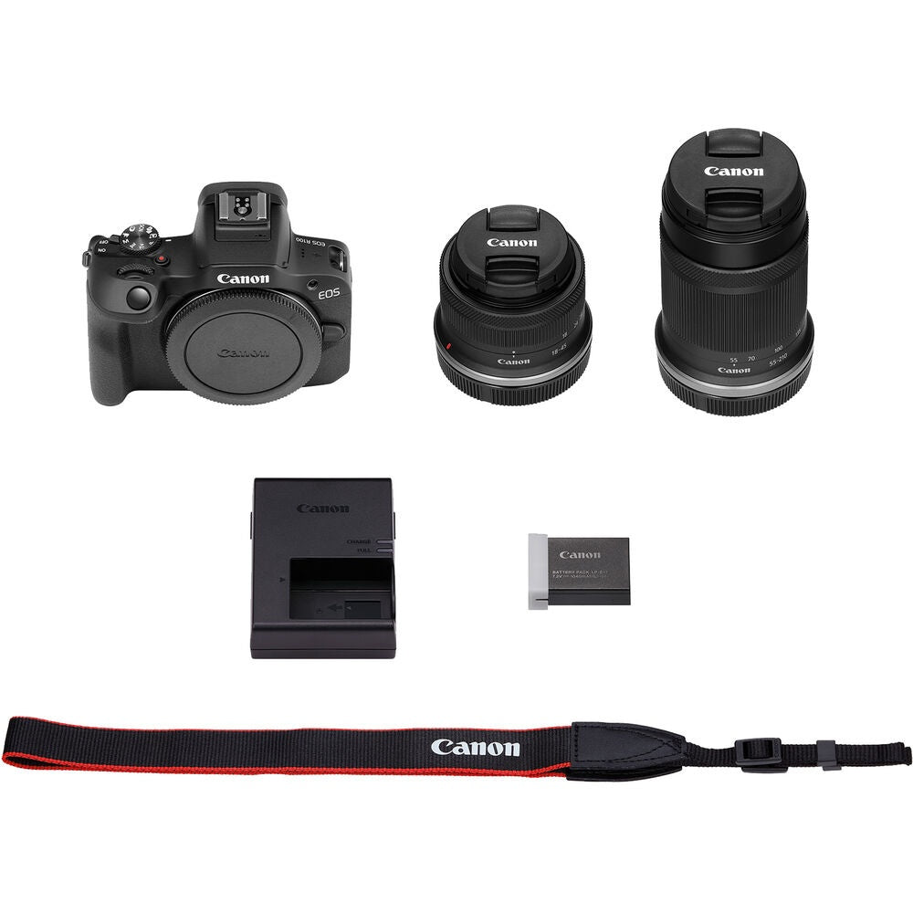 Camara Canon R100 Mirrorless 18-45mm + 55-210mm