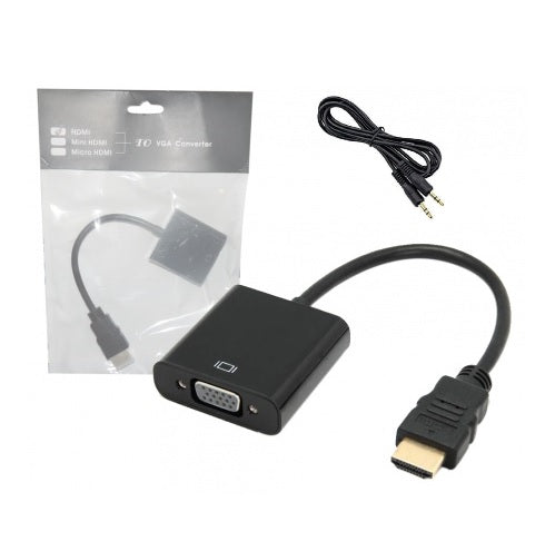 Adaptador HDMI (m) a VGA (h) con cable de audio