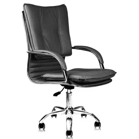 Silla Donna negra en EcoCuero - Tecatech-uy