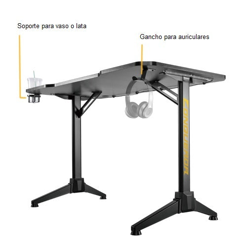 Escritorio gamer RGB Brateck