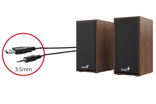 Parlante Genius SP-HF180 6W USB madera
