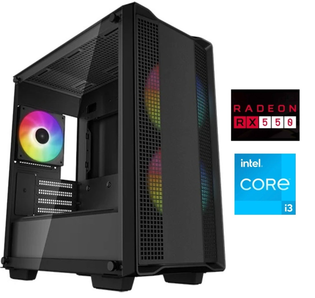 Equipo Gamer Core i3 10100F, 8GB, SSD 500GB, RX550 4GB