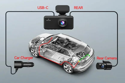 Dashcam Redtiger F17 4K Triple Canal GPS WiFi