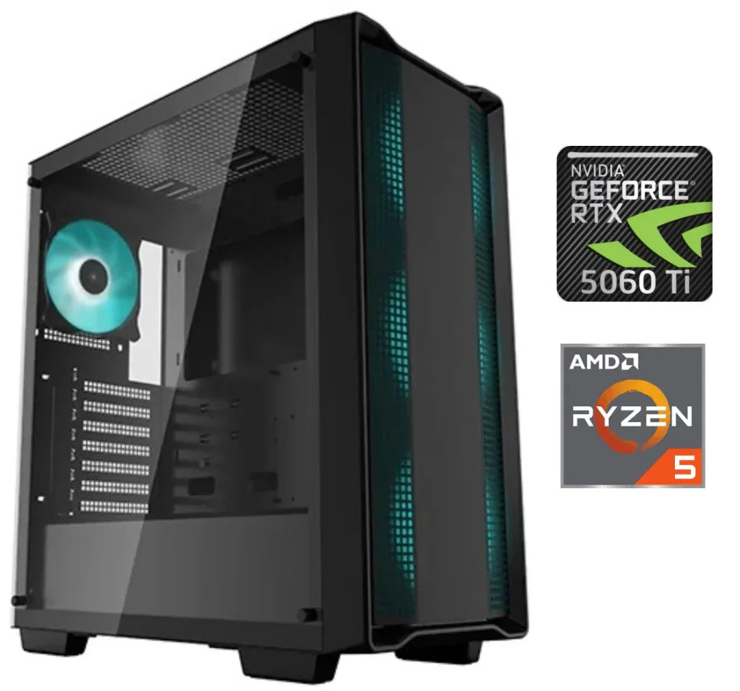Equipo Gamer Ryzen 5 5500X3D, 16GB, 1TB NVMe, RTX 5060Ti 8GB - Tecatech-uy