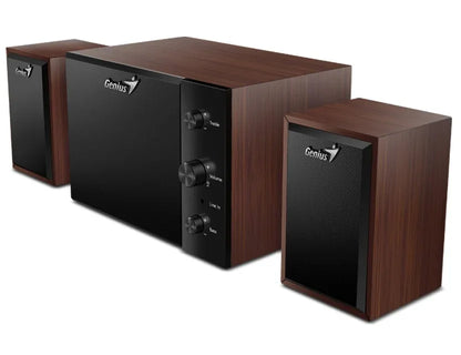 Parlante Genius SW-2.1 350 madera - Tecatech-uy