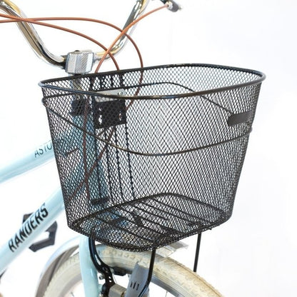 Bicicleta de paseo aluminio c/canasto R26 7V celeste