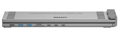 Soporte y HUB Unitek para Notebook aluminio plegable