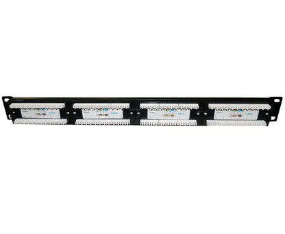 Patchera 24 puertos cat 6e para rack - Tecatech-uy