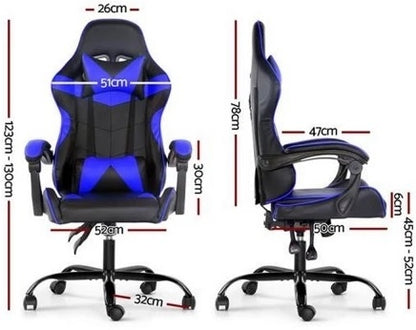 Silla Gamer Lumax ROM negro/azul