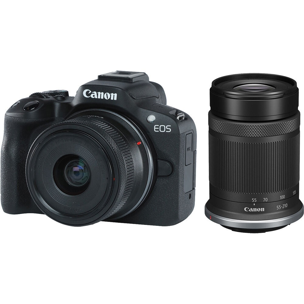 Camara Canon R50 Mirrorless lentes 15-45mm + 55-210mm