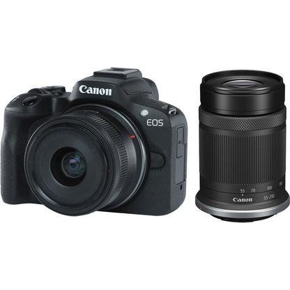 Camara Canon R50 Mirrorless lentes 15-45mm + 55-210mm