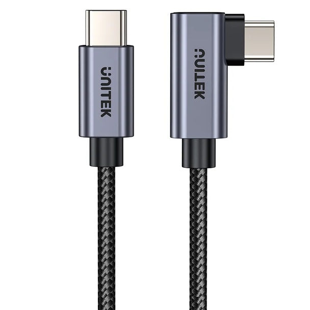 Cable Unitek USB-C a USB-C 90 grados PD 100w 2m