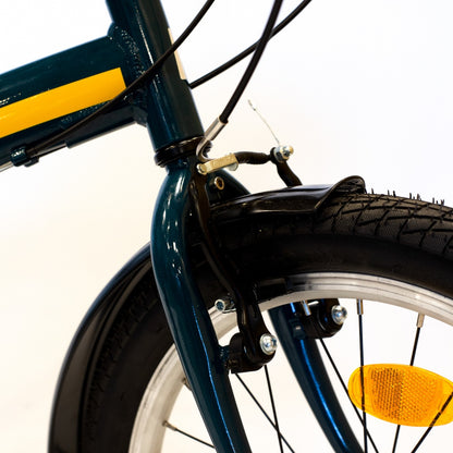 Bicicleta plegable 7 velocidades rodado 20 azul petróleo