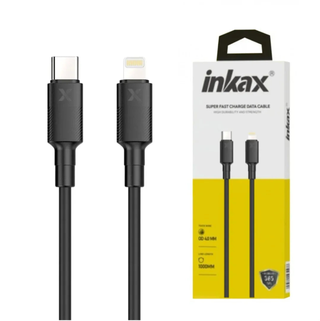 Cable Inkax Tipo C - Lightning 3.1A negro - Tecatech-uy