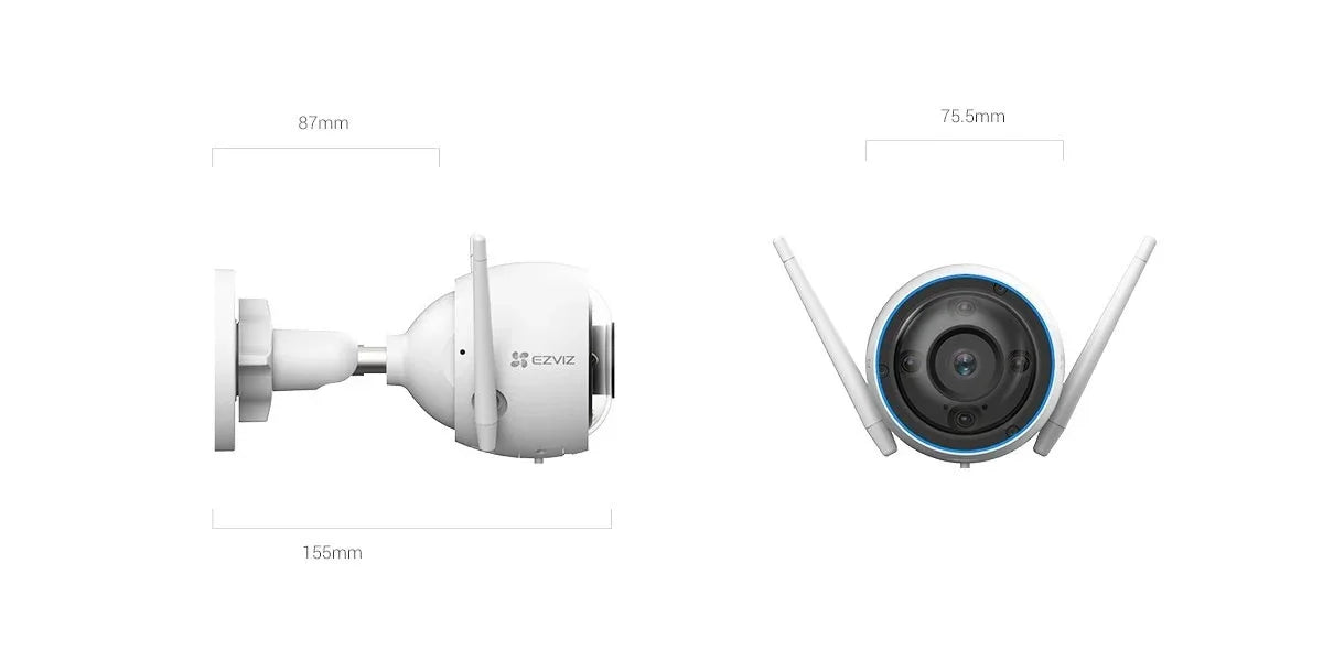 Camara Wifi Ezviz CS-H3 2K (5MP) con luz - Tecatech-uy