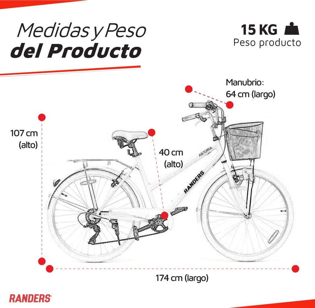 Bicicleta de paseo aluminio c/canasto R26 7V verde