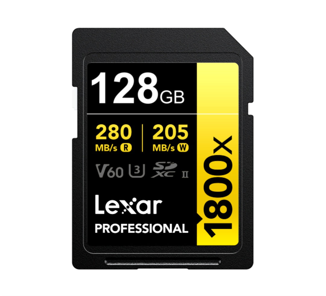 Memoria SDXC Lexar Pro 1800X 128GB UHS-II Gold Series
