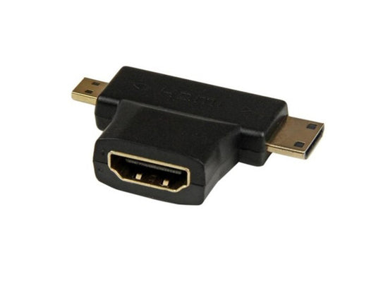 Adaptador HDMI tipo T a mini HDMI &amp; micro HDMI