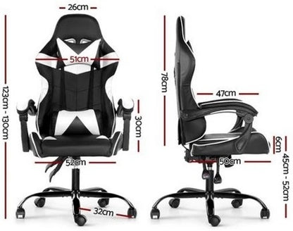 Silla Gamer Lumax ROM negro/blanco