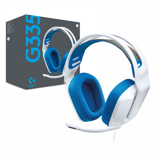 Audífonos Logitech G335 blancos gamer