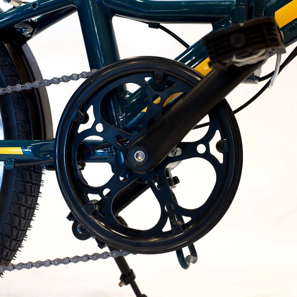 Bicicleta plegable 7 velocidades rodado 20 azul petróleo