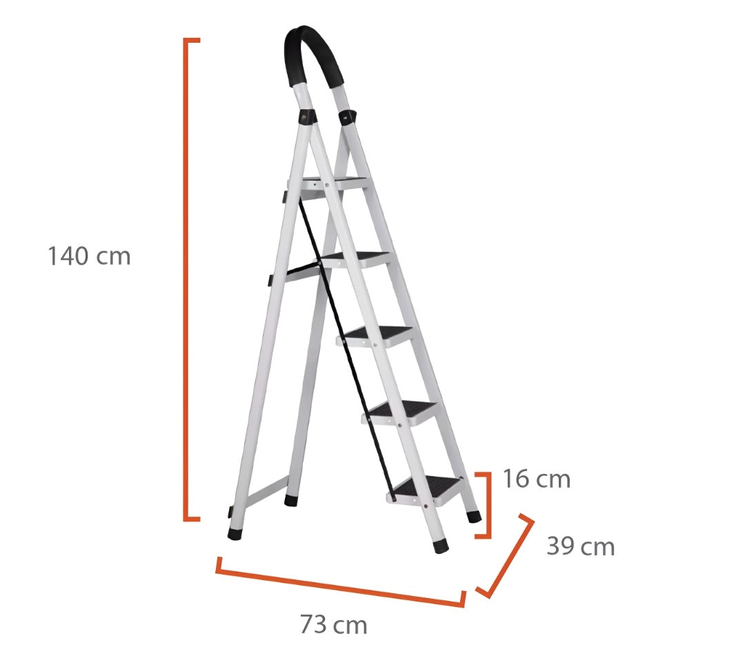 Escalera 5 escalones negra / blanca