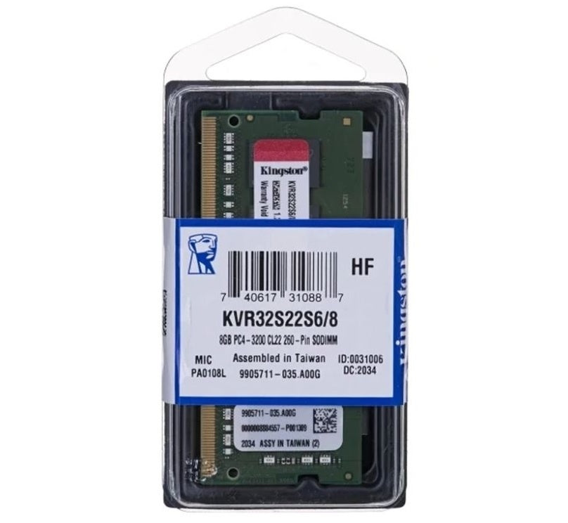 Memoria Kingston DDR4 8GB 3200Mhz sodimm
