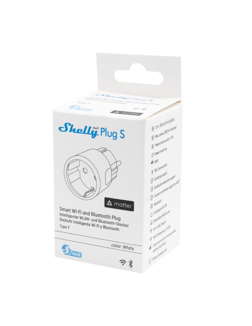 Enchufe Smart Shelly Plug S Gen3 PM Wi-fi