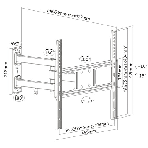 Soporte para TV lcd/led movil hasta 55'' / 35kg