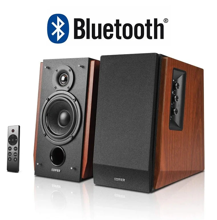 Parlantes Edifier 2.0 R1700BTs bluetooth marron - Tecatech-uy