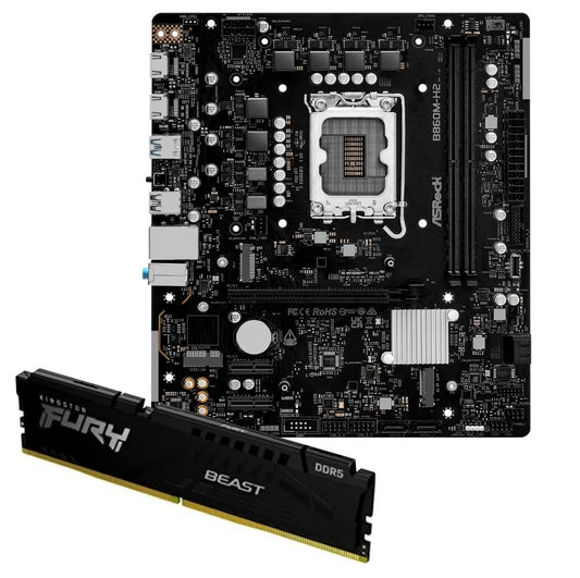 Mother Asrock B860M-H2 + Memoria Kingston DDR5 16GB