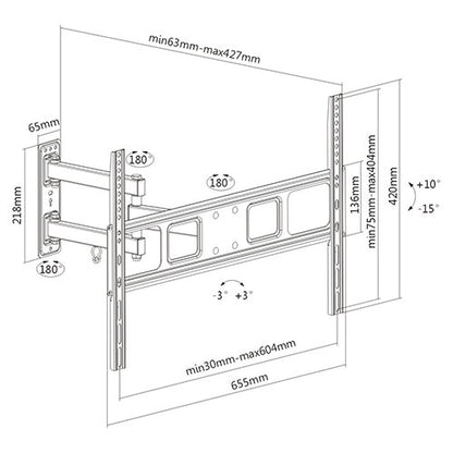 Soporte para TV lcd/led movil hasta 70'' / 35kg