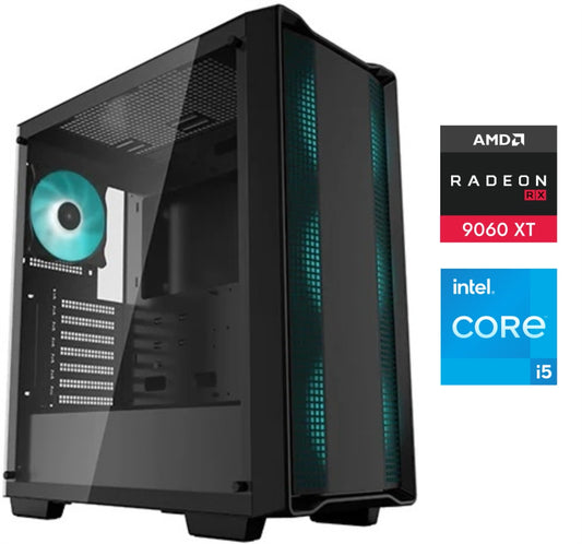 Equipo Gamer Core i5 12400F, 16GB, 500GB, RX9060XT 8GB