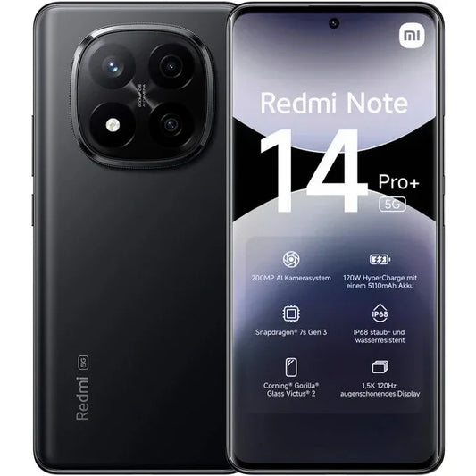 Xiaomi Redmi Note 14 Pro+ 5G 12GB 256GB negro - Tecatech-uy