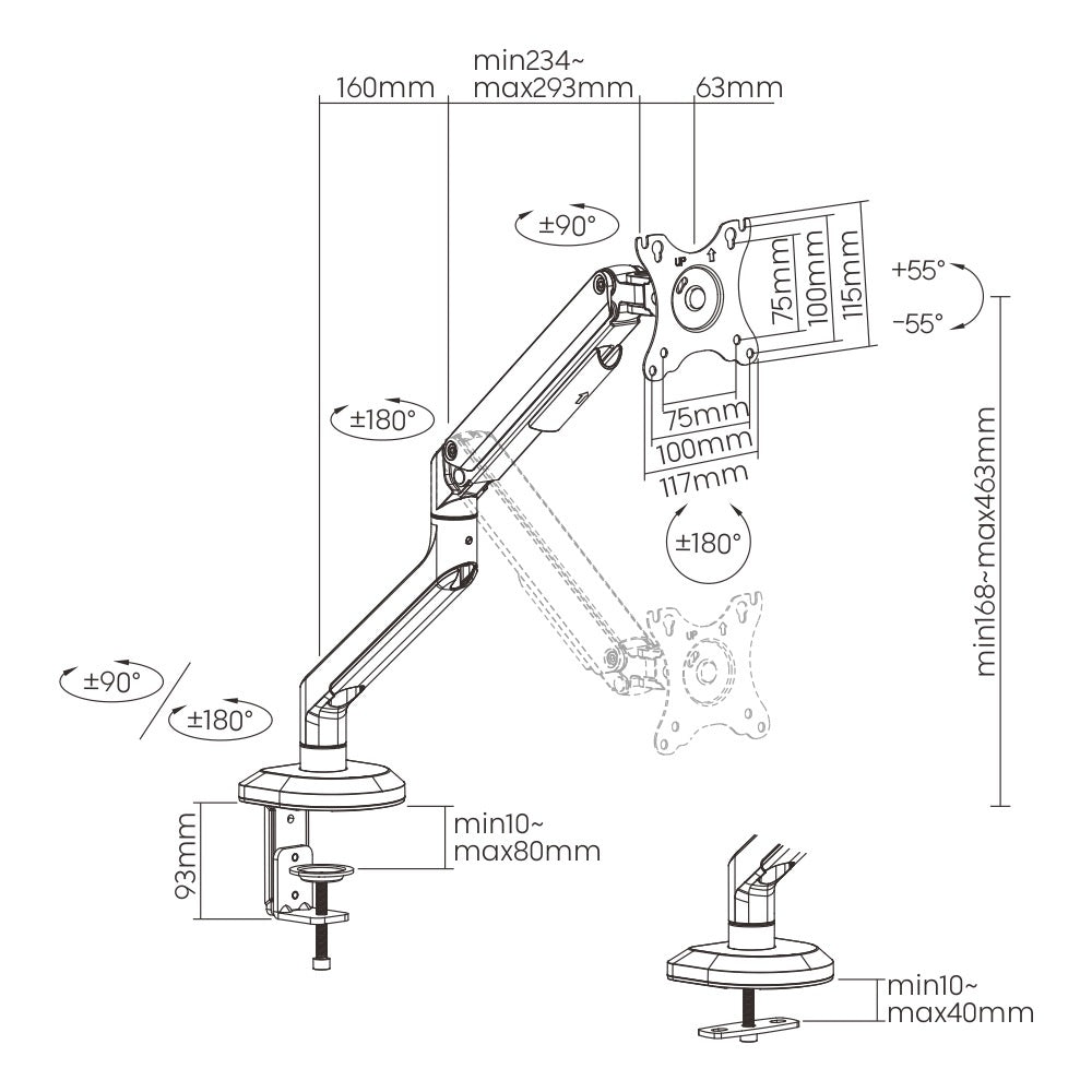Soporte para monitor gaming hasta 32''