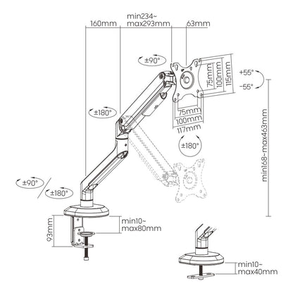 Soporte para monitor gaming hasta 32''