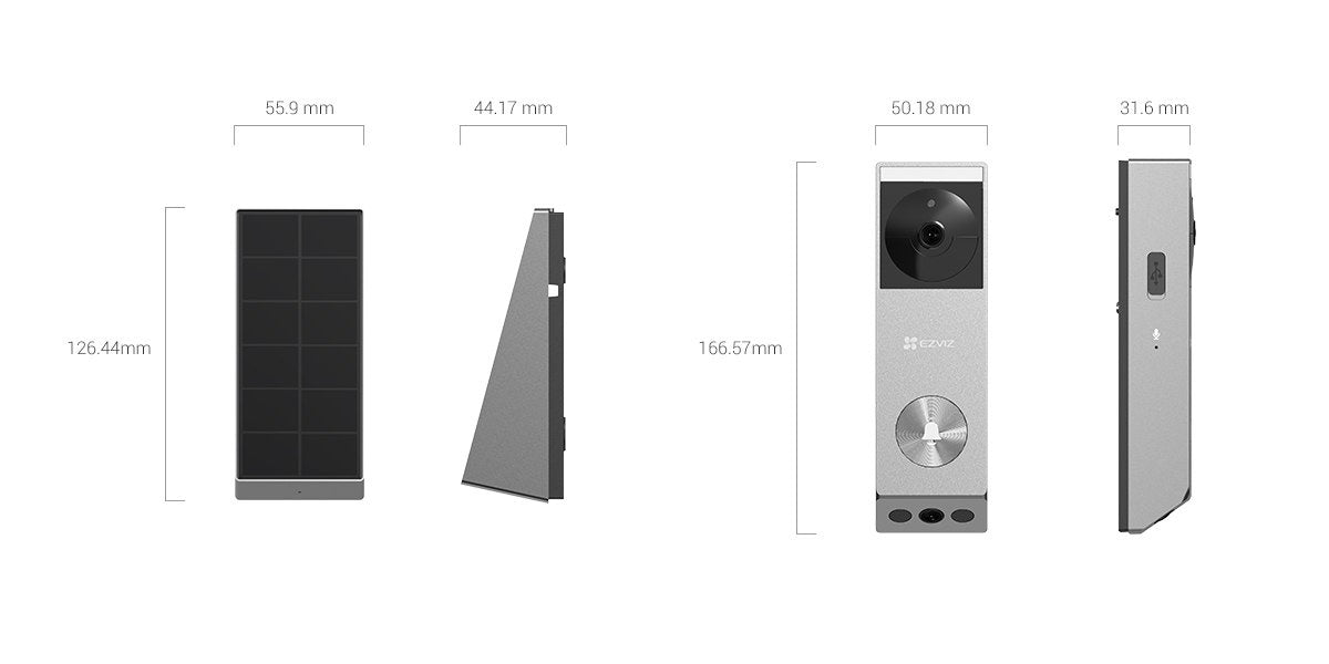Kit Ezviz Timbre EP3x Pro 2K y Pantalla Ezviz SD7 táctil