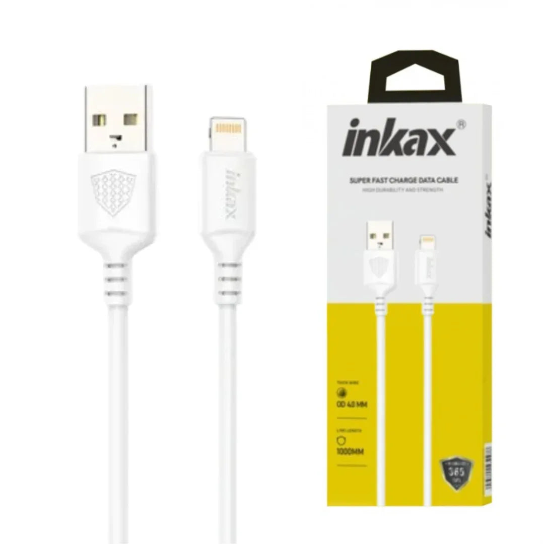 Cable Inkax Lightning 3.1A blanco - Tecatech-uy